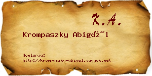Krompaszky Abigél névjegykártya